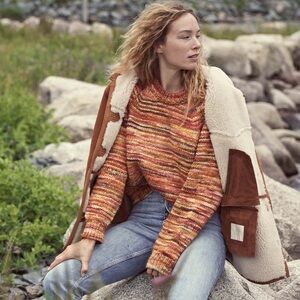 Doen Multicolor Striped Crew Neck Sweater